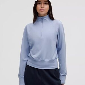 Lululemon Women’s It’s Rulu 1/2 Zip Pullover Top in Periwinkle Fit M Activewear